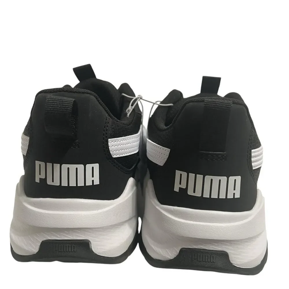 Puma Zip C Men's 12 Black White Mesh Athletic Sneakers NWOB Sportcore Athleisure